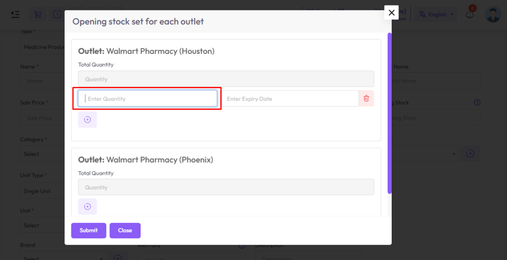 add medicine product 2