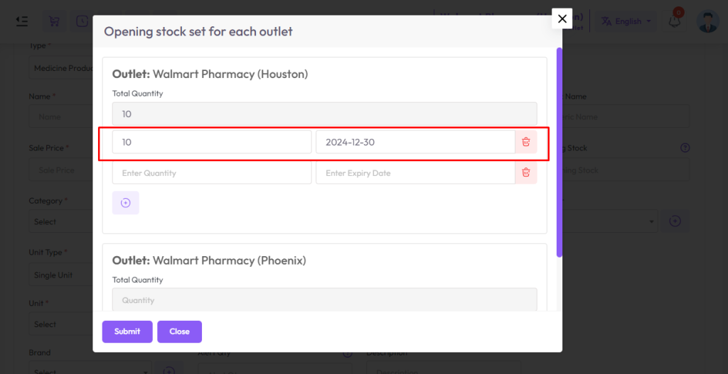 add medicine product 4