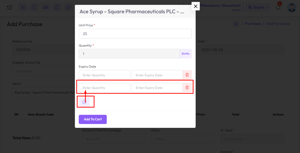 add purchase medicine 2