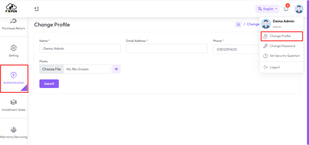 change profile