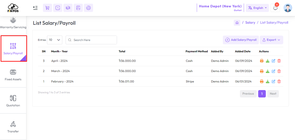 add salary payroll