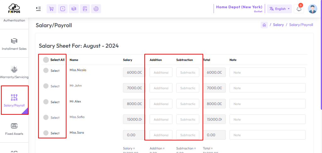 add salary payroll 3