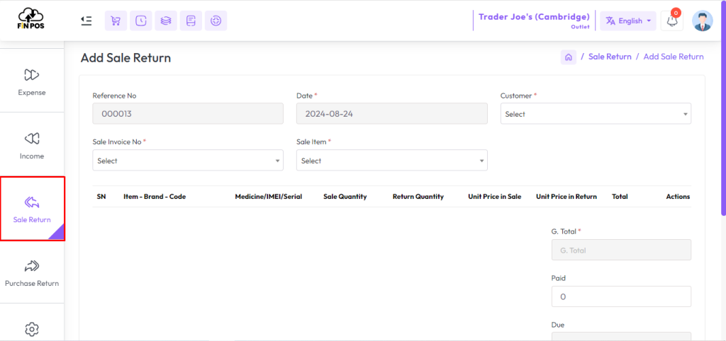 add sale return (3)